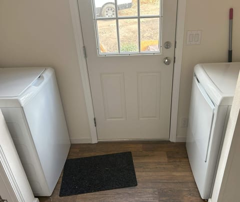 New washer and dryer in unit by back door