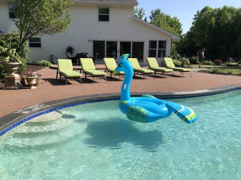 in ground heated pool
