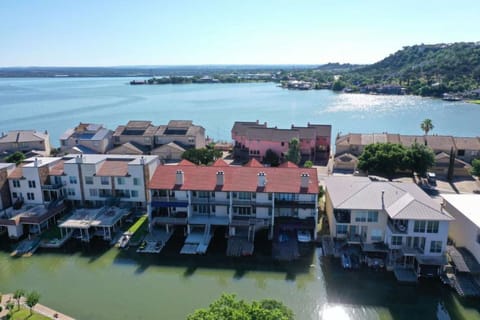 Arial - Back- red roof bldg