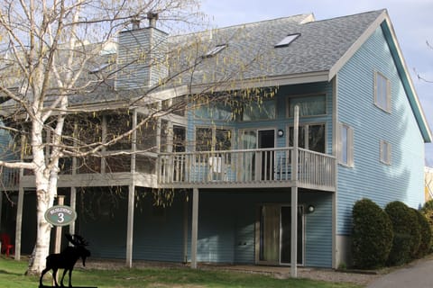 Our 4-floor townhouse as you approach it (front door is on the opposite side).  