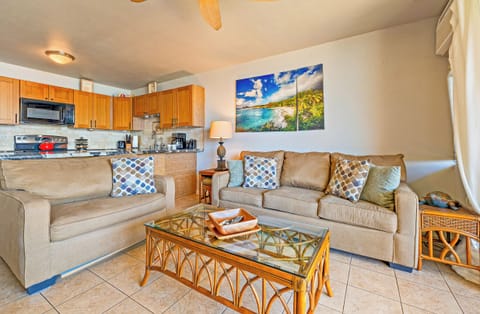 42" plasma TV with entertainment center. Relax while you hear the sound of wave