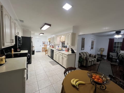 Kitchen off living room