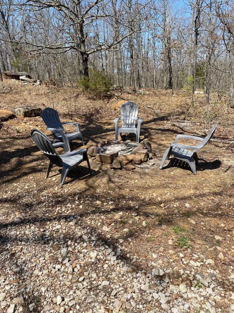 Relaxing by the fire pit 