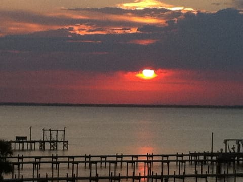 Beautiful sunset from the balcony 