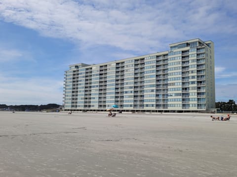Oceanfront condo on 9th floor with plenty of beach to spread out.