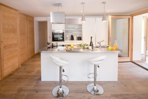 Fully equipped open plan kitchen