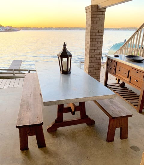 9 Foot Outdoor Table & Server with gas grill