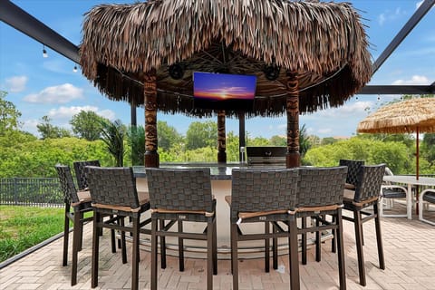 10 seater Tiki Bar and BBQ on extended deck - enjoy being outdoors all the time
