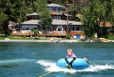 Kids love tubing in front of our home