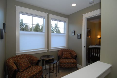 Enjoy reading and your morning coffee in this cozy nook.