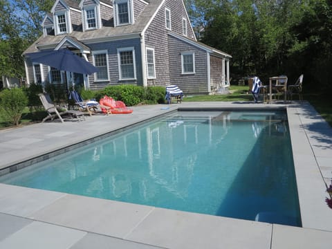  salt water pool with hot tub