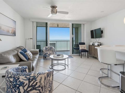 living room with ocean view
