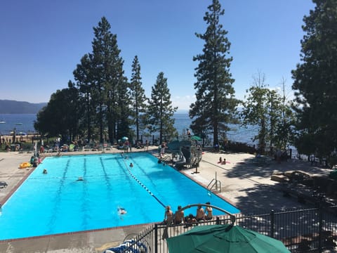 Burnt Cedar beach: pool, baby pool, cafe, bar, slide, grass, park, rentals!