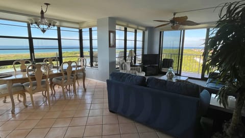 This amazing corner condo has stunning views from every window.