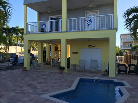 Views of the pool and lounge area