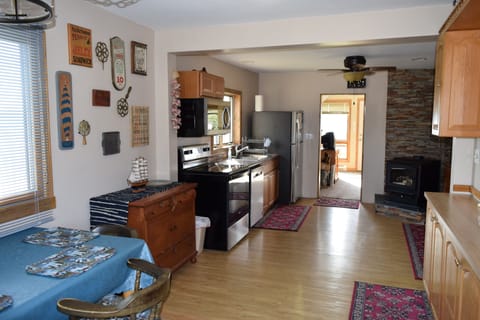 View of the kitchen from the dining room