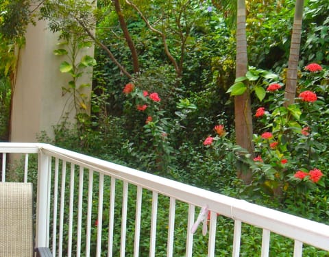 View from bedroom balcony, where you can sun bathe.