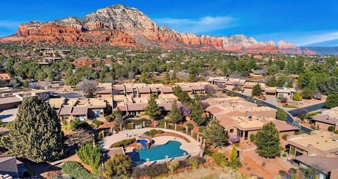 Aerial Photo of the Arroyo Seco Complex.
Thunder Mountain in the Background.