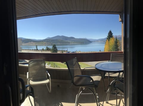 Balcony and Lake View from inside den area