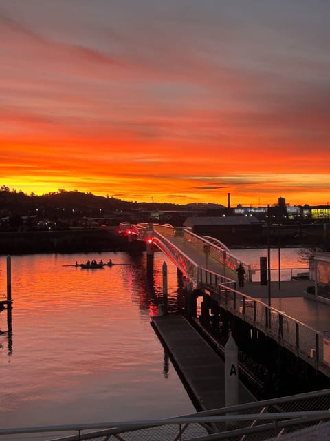 Short drive to Seaport bridge walk
