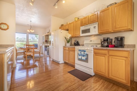 Kitchen loaded. Keurig, coffee makers, quesadilla maker, waffle maker, grills