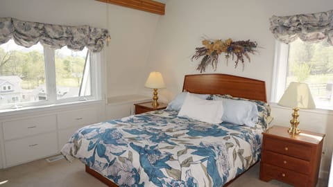 Master bedroom has a king bed