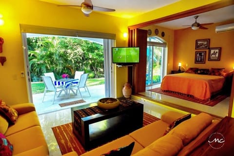 Tranquility Villa looking out to patio and garden.