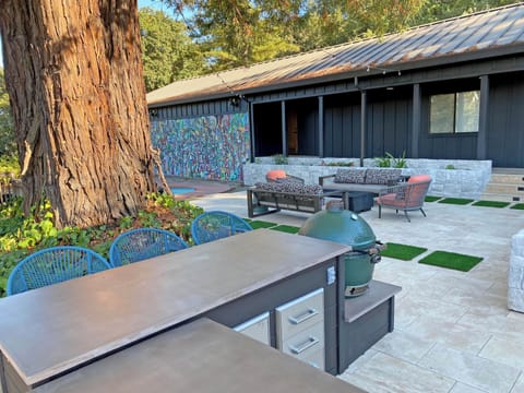 Backyard entertaining area