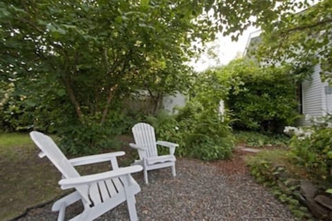 Garden getaway for morning coffee.