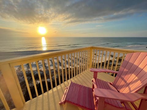 Sunset view from the 3rd floor main suite balcony 