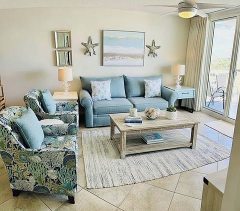 Beautiful new beachy furniture with a new queen sleeper