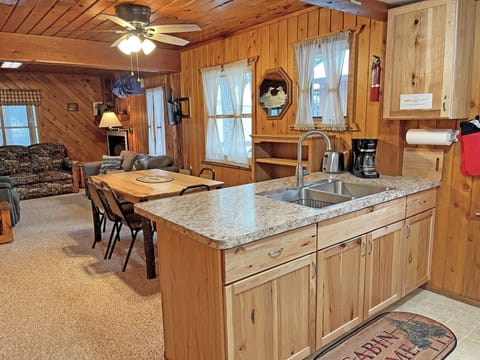 Spacious open concept kitchen/dining room