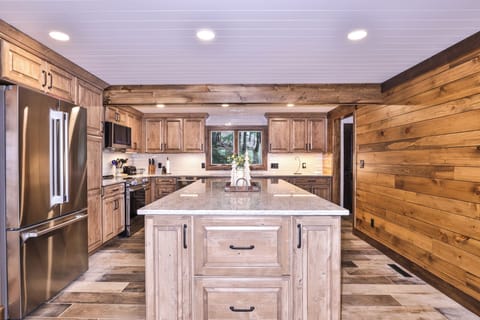 Plenty of space for meal prep on the beautiful countertops