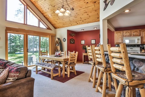Open concept living dining area
