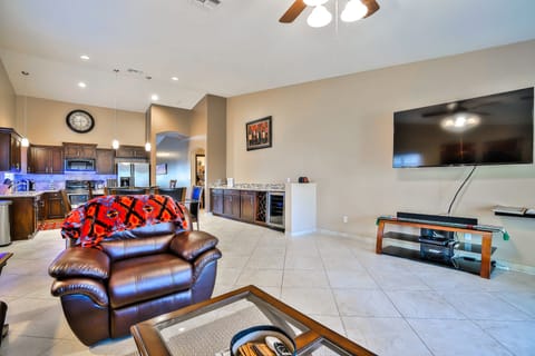 Catch your favorite sports games on the big screen TV.