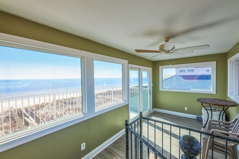 Third floor cupola.  Roof top balcony with chaise lounges to enjoy the view.