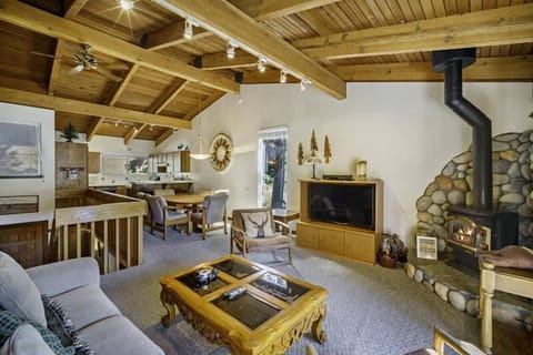 Relax by the fire in the mountains; vacation.