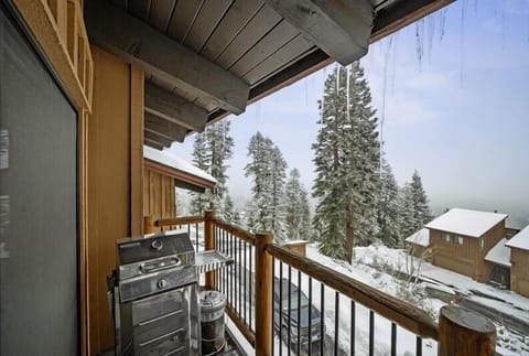 Private patio with propane BBQ and views