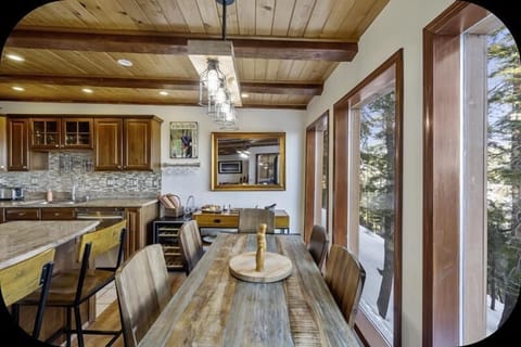 Dining table or game table, open to living area