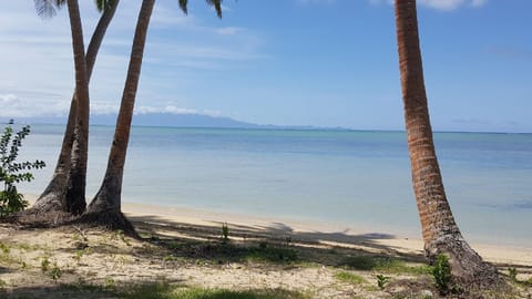 View over Taveuni Island from the beachfront