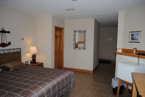 The Crew's Quarters with AC, closet, mini frig, TV, private bathroom. 