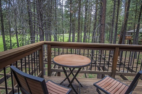Deck off master bedroom facing golf course