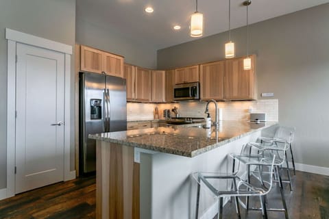 Saddle up to the breakfast bar to chat with the chef