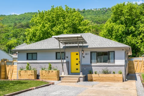 You Won't Miss the Bright Yellow Door on Mid Century Modern! 