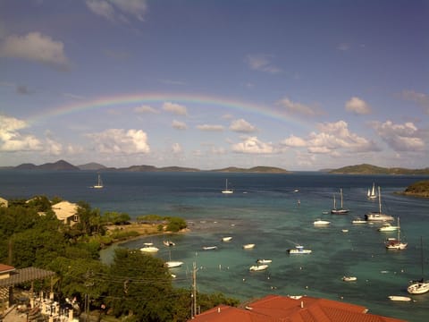 Rainbow over Cruz Bay looking from the balcony