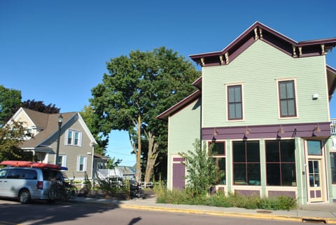Off street parking for 2 vehicles. (Left of building)