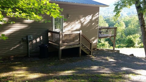 pull up to the side and park for easy access 