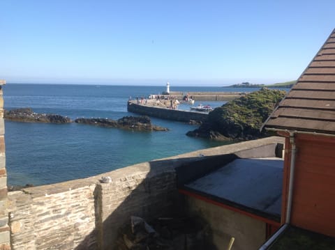 View of the lighthouse and chapel point from the balcony.