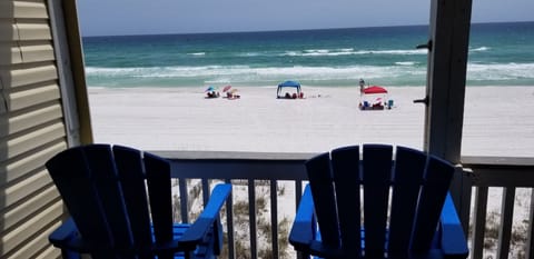 View to the beach from the porch