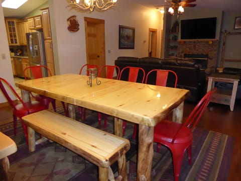 Open concept dining, living and kitchen